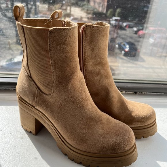 Anne Klein Zion Boot -- Taupe Suede - Picture 2 of 3